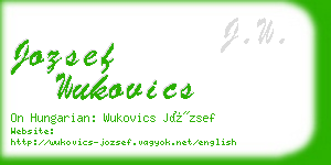 jozsef wukovics business card